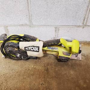 lot 040 image: Electric Ryobi Sander & Portable Ryobi Saw