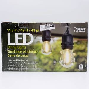 lot 055 image: Feit Electric 48 FT LED Outdoor String Lights Commercial Grade