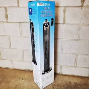 lot 072 image: Sierra 40 Inch 4 Speed Tower Fan with Remote and Electronic Countdown Timer, Ultra Quiet
