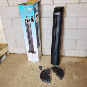 lot 073 image: Sierra 40 Inch 4 Speed Tower Fan with Remote and Electronic Countdown Timer, Ultra Quiet