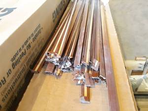 (50) MDF Cherry Color Trim pieces 78 X 8