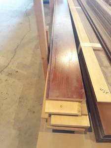 (11) Solid Cherry Wood Trim pieces 12 X 6 X 7