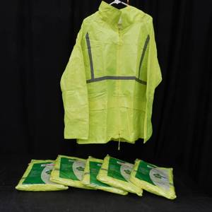 6 SAFETY RAIN JACKETS