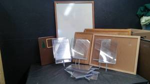 BULLETIN BOARDS  WHITE BOARD  CLEAR PLASTIC ANOUNCEMENT HOLDERS
