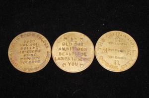 lot 37 image: Antique Brothel Tokens