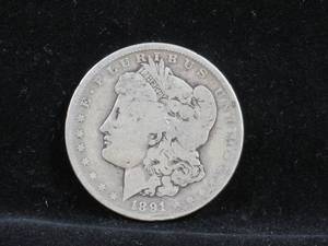 lot 7 image: 1891-O Morgan Silver Dollar