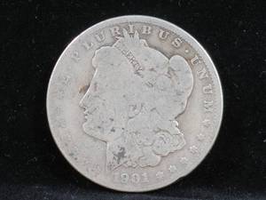 lot 9 image: 1901-O Morgan Silver Dollar