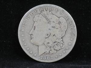 lot 12 image: 1882-P Morgan Silver Dollar