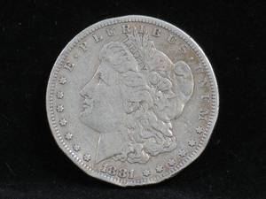 lot 15 image: 1881-S Morgan Silver Dollar