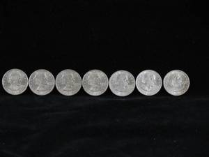 lot 22 image: 7 Susan B Anthony Dollar Coins