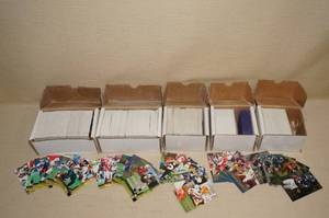 lot 80 image: 5 Small Boxes of Football Cards