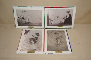 lot 99 image: Set of 4 Louis Icart 4 Seasons (1919) Stamped Prints