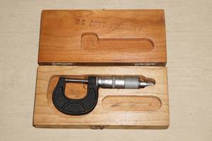 lot 116 image: Scherr-Tumico Outside Micrometer in Wood Case