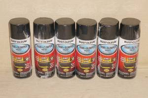 lot 164 image: 6 Cans of Black Rust-Oleum Paint - Trim & Bumper