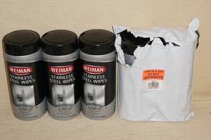lot 165 image: 5 Packs of Weiman Stainless Steel Wipes