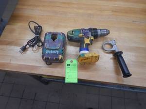 Dewalt 18v Drill, Handle and Charger - In Working Condition