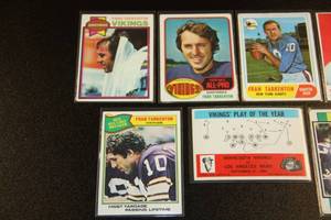 Vintage Fran Tarkenton Football Card Lot  7 Cards