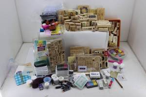 lot 7 image: Huge lot of Stamps, Paints & Supplies
