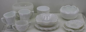 lot 25 image: White Glassware