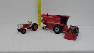lot 77 image: Case Tractor & Case 2166 Combine