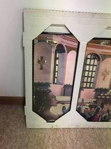 lot 55 image: Three Piece Framed Art Choir Themed