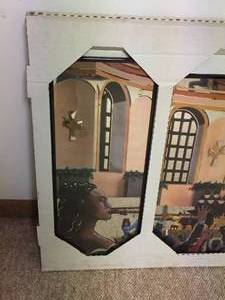 lot 56 image: Three Piece Framed Art Choir Themed