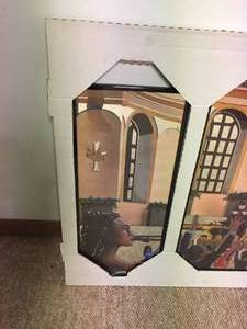 lot 60 image: Three Piece Framed Art Choir Themed
