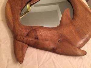 lot 62 image: Carved Dolphin Mirror