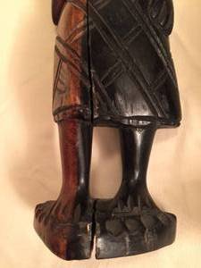 lot 105 image: Man and Woman Figurine Wood Carvings