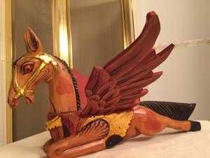 lot 107 image: Carved Flying Pegasus