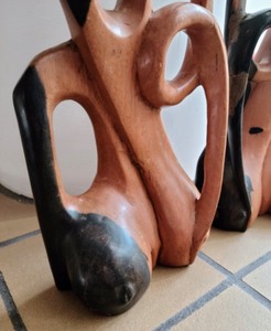 lot 3 image: Pair of African Wood Carvings