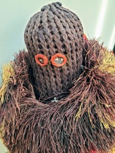 lot 9 image: Two Nigerian Ceremonial Masquerades (Ekpe)
