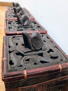 lot 16 image: Decorative Ornate Wood Boxes