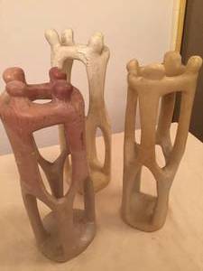 lot 210 image: Three Stone Carvings Made in Kenya