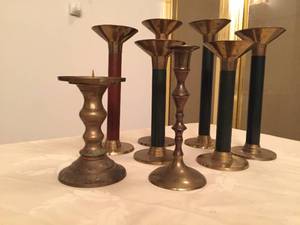 lot 211 image: Brass Candle Holder Lot