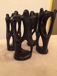 lot 216 image: Stone CarvingsFamily Sculptures (Made In Kenya)