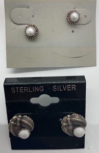 lot 347 image: 4 Pairs of Sterling Silver Earrings