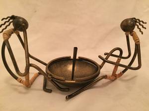 lot 265 image: Two Wire Figure Incense Burners