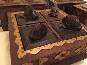 lot 278 image: 4 Trinket Boxes with Animal Figurine Lids