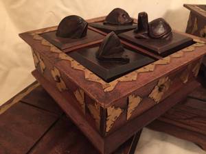 lot 326 image: 5 Wooden Trinket Boxes