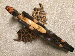 lot 332 image: Flying Wooden Painted Pegasus