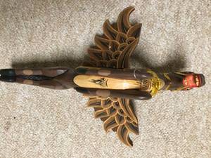 lot 333 image: Flying Wooden Painted Pegasus