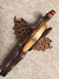 lot 334 image: Flying Wooden Painted Pegasus