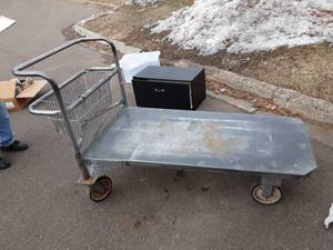 Heavy Duty Material Handling Rolling Car With Basket
