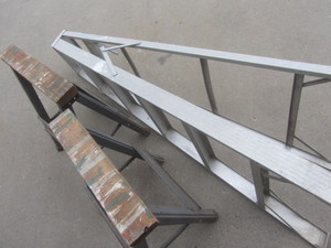 Ladder, Sawhorses