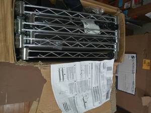 Chrome 6-Tier Heavy Duty Metal Wire Shelving Unit (48 in. W x 72 in. H x 18 in. D) by HDX - not used