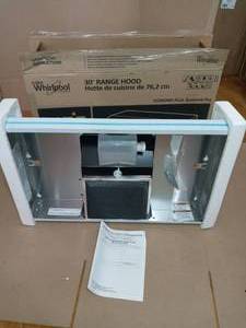 30 in. Non-Vented Range Hood in Stainless Steel by Whirlpool- not used
