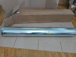 10 in. x 5 ft. Round Metal Duct Pipe by Master Flow-not used