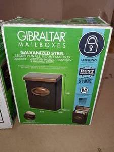 Designer Medium, Vertical, Wall Mount, Locking Mailbox, Venetian Bronze by Gibraltar Mailboxes- set of 2- slightly damaged