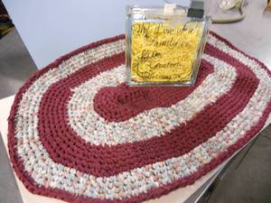 Woven Rag Rug 30x19, Lighted Family Dcor